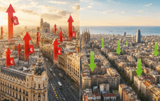 La divergencia entre los alquileres en Mdrid y Barcelona