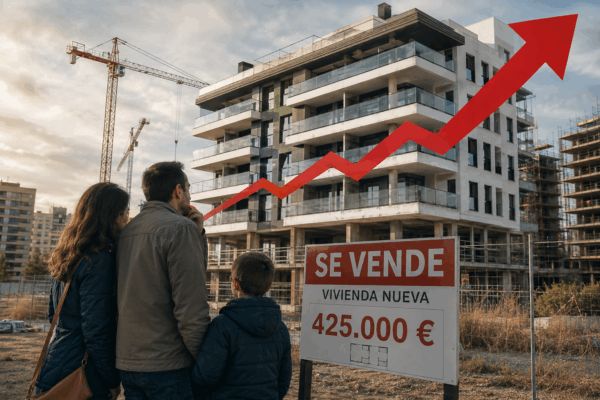 La obra nueva continúa subiendo su precio