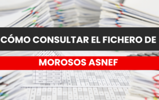Inclusión en fichero de morosos ASNEf