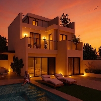 Promoción de villas de lujo con piscina en Los Narejos