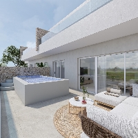 Bungalow de planta alta de 2 dormitorios  en Pilar de la Horadada con piscina privada