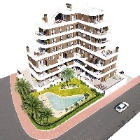 Ático en venta obra nueva con piscina en Guardamar