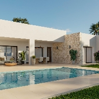 Villa en venta obra nueva con piscina en Aspe