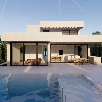 Villa de lujo de nueva construcción con 4 dormitorios y vistas al mar a la venta en La Alberca Polop