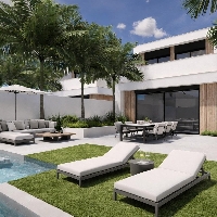 Villa de nueva construcción con 3 dormitorios y piscina privada en venta en Los Alcazares. Villa de nueva construcción con 3 dormitorios y piscina privada en venta en Los Alcazares.