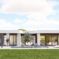 Villa en una planta de nueva construcción con 3 dormitorios y piscina privada a la venta en Pinoso(Alicante)