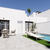 Villa pareada de nueva construcción con 2 dormitorios y  piscina privada en Torre Pacheco