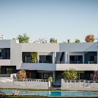 Bungalow de planta baja de 3 dormitorios con jardín privado y trastero en San Miguel de Salinas