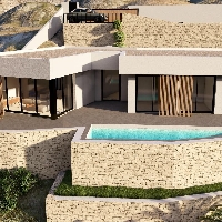 Exclusiva villa de una planta con 3 dormitorios y  piscina privada en parcela de 1.000 m2 en Pedreguer(Alicante)