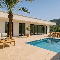 Villa de 3 dormitorios con piscina privada y vistas abiertas a la montaña en Pedreguer(Alicante)
