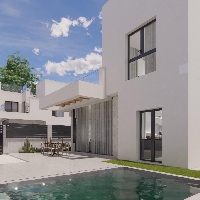 Villa independiente de nueva construcción con 4 dormitorios y piscina privada en Los Montesinos(Alicante)