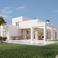 Villa de 4 dormitorios con piscina privada a la venta en La Finca Golf Resort(Algorfa).