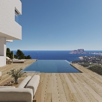 Villa de lujo con 3 dormitorios y piscina infinita con espectaculares panorámicas al mar en Benitachell(Alicante)