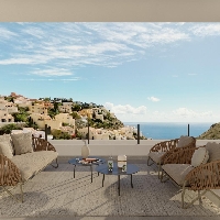Apartamento de 3 dormitorios con vistas abiertas a la naturaleza y al mediterráneo en Benitatxell