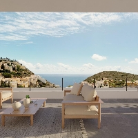 Ático de 2 dormitorios con estupendas vistas panorámicas al mar mediterráneo en Benitatxell