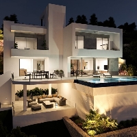 Exclusiva villa de 3 dormitorios con piscina infinity y vistas al mar en Benitachell(Alicante)