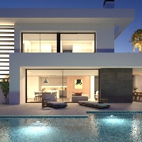 Exclusiva villa moderna de 3 dormitorios con piscina privada y vistas al mar en venta - Benitachell(Alicante)