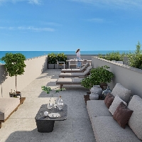 Ático de 2 dormitorios con solarium privado y magnificas vistas al mar a 250m de la playa en Los Alcázares(Murcia)