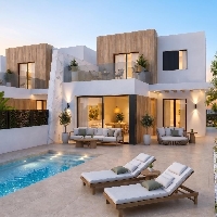 Villa adosada de 3 dormitorios de nueva construcción en Santa Rosalia Lake and Life Resort, Murcia
