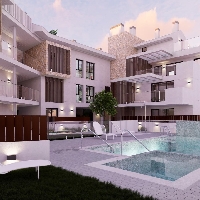 Apartamento de planta baja con 2 dormitorios y amplia terraza a 100 metros del mar en Jávea(Alicante)