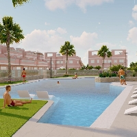 Apartamento de planta baja con 3 dormitorios y 2 grandes terrazas en Pilar de la Horadada(Alicante)