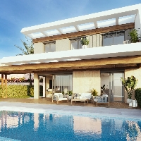 Villa de dos plantas con 4 dormitorios a la venta en Polop.